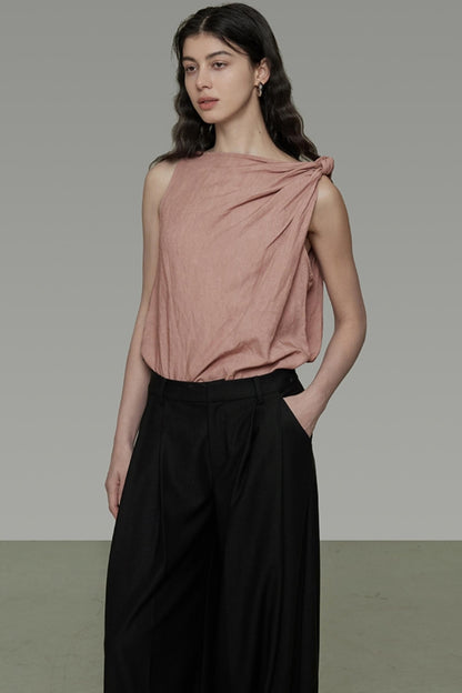 Twisted Pink Sleeveless Camisole