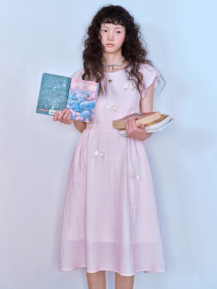 Cloud Sleeve Chiffon Dress