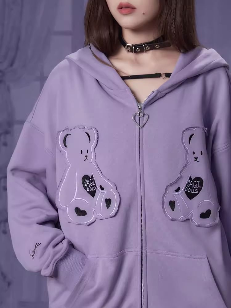 Bear Casual Hooded Sweatshirt