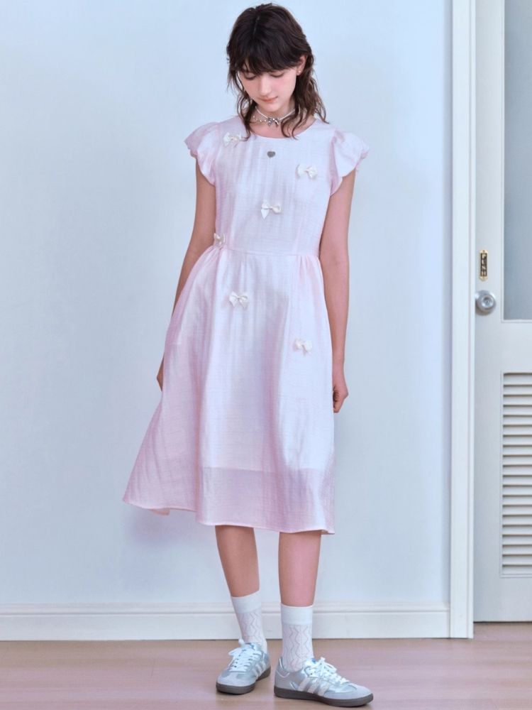 Cloud Sleeve Chiffon Dress