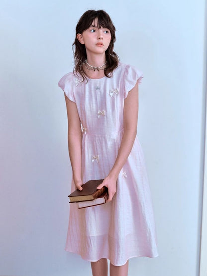 Cloud Sleeve Chiffon Dress