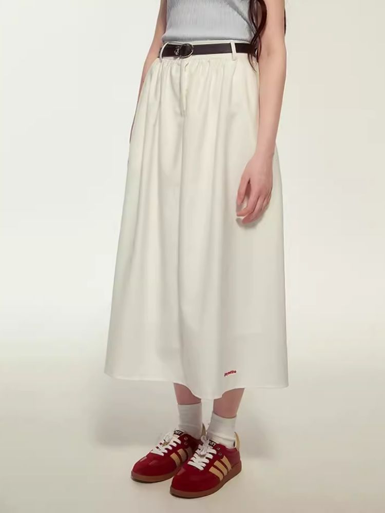 French A-line large swing long skirt