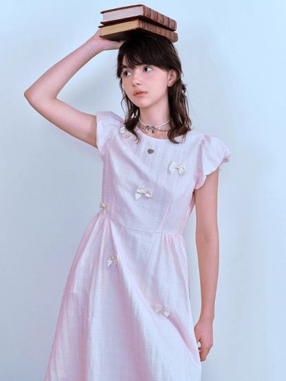 Cloud Sleeve Chiffon Dress