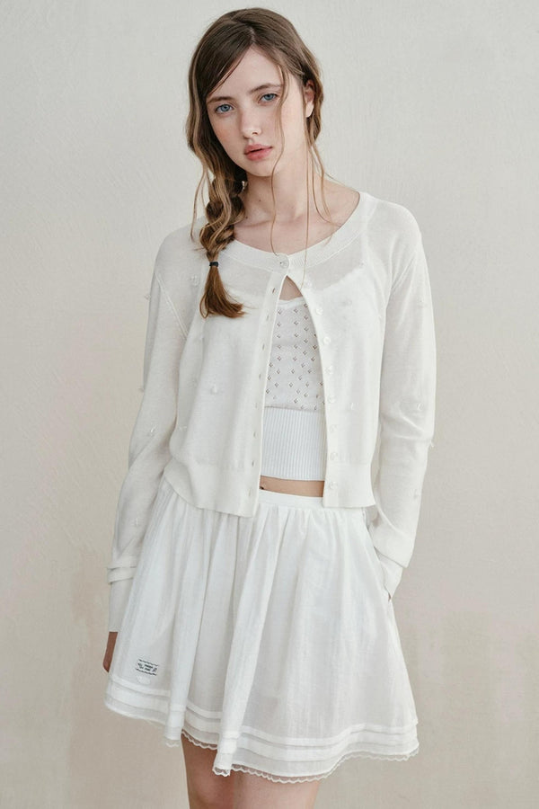 Heartbeat Beaded Knit Cardigan