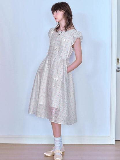 Cloud Sleeve Chiffon Dress