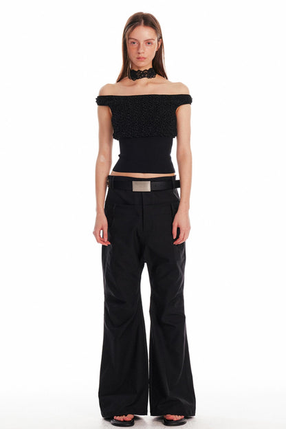 Chic One-Shoulder Silk Blouse