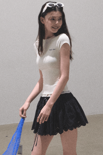 Lime Delight Bohemian Peplum Skirt