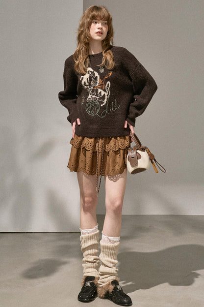 Kitten Knitted Sweater Top