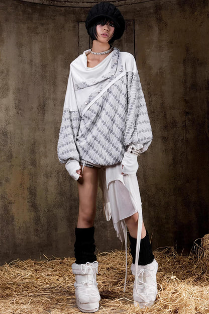Turtleneck Batwing Sleeve Knit Top