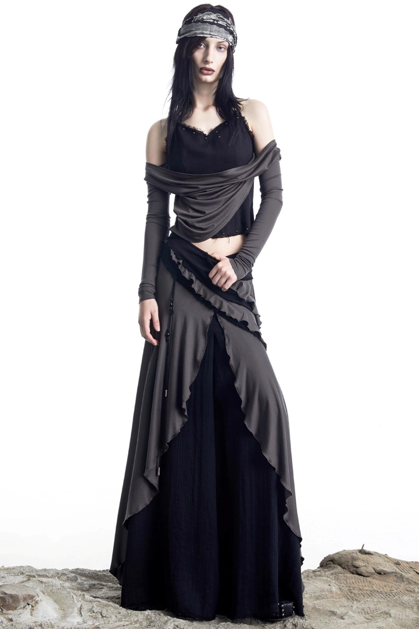 Fake Two Halterneck Swing Top