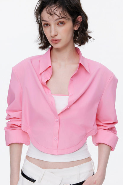Contrasting Color Oversized Shirt