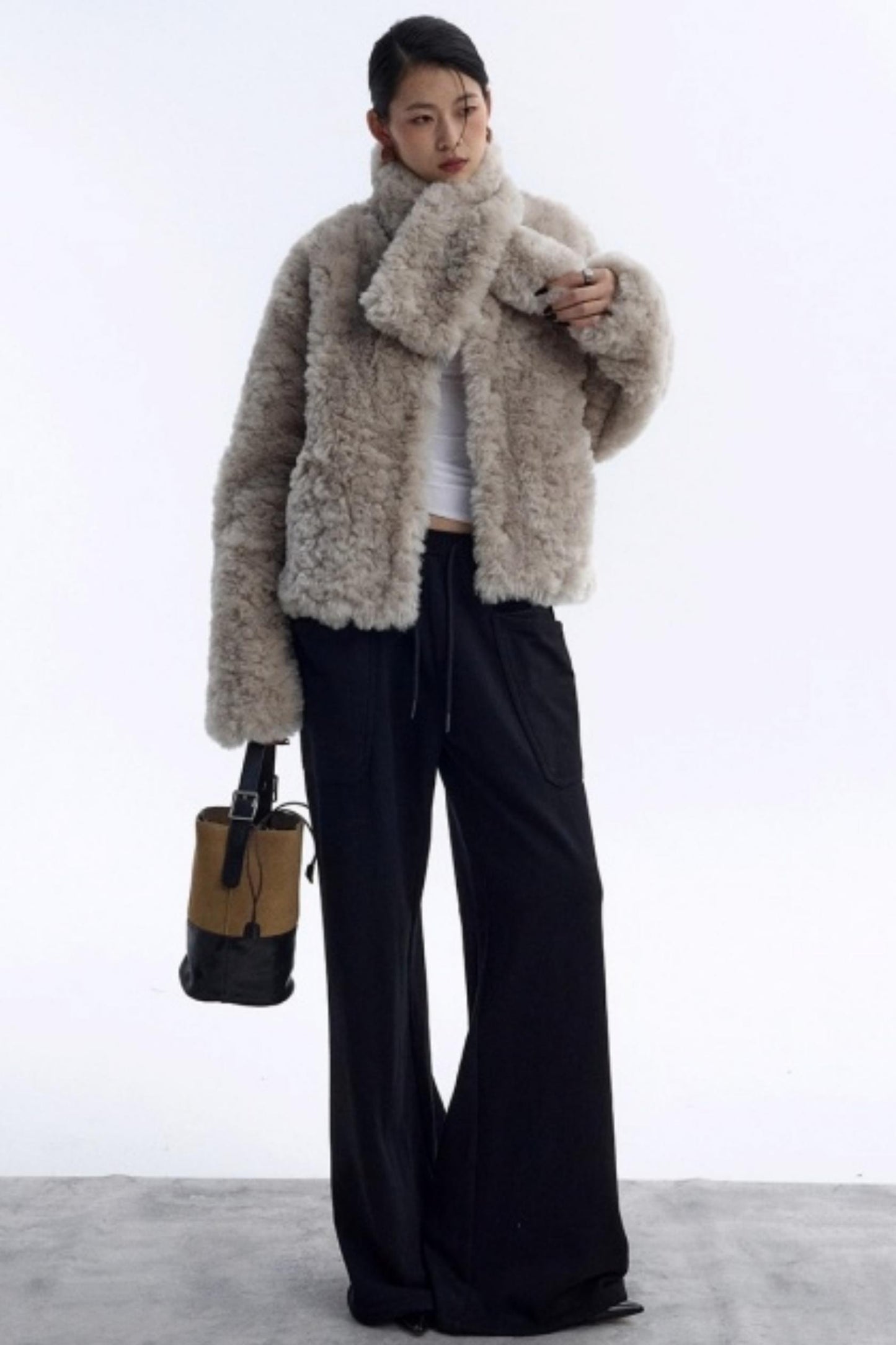 Double-Layer Black Sweatpants