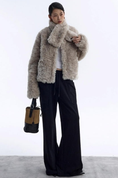 Double-Layer Black Sweatpants