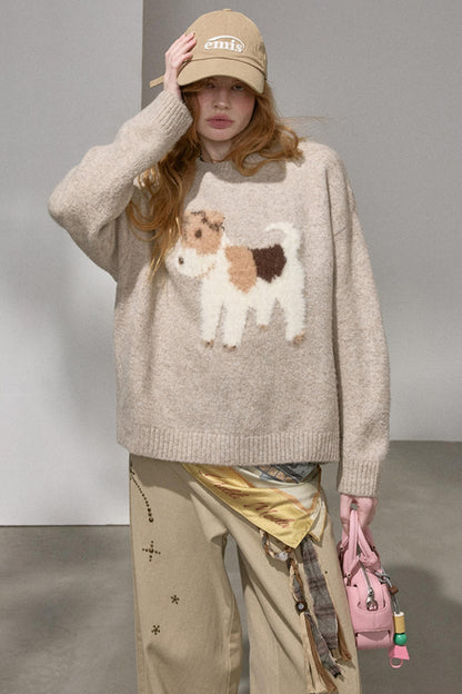 Plush Puppy Jacquard Puppy Top