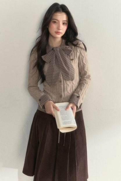 Retro Twist Knit Sweater