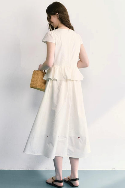 Colorful Embroidered Double-Layer Dress