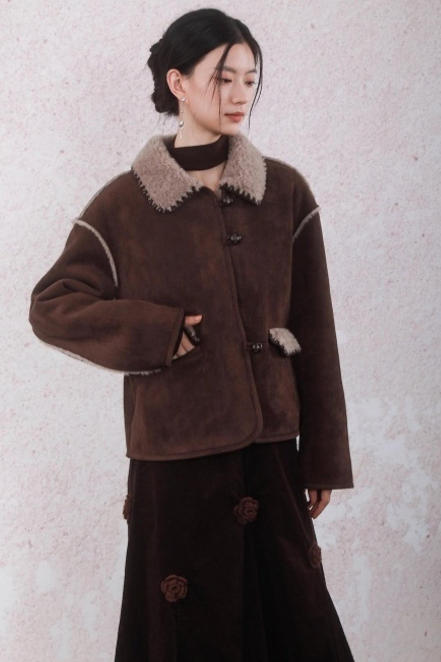 Brown Berry Plush Jacket