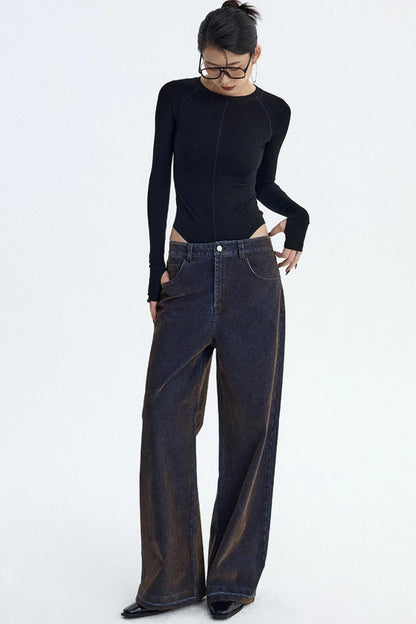 Distressed Velvet Winter Pants