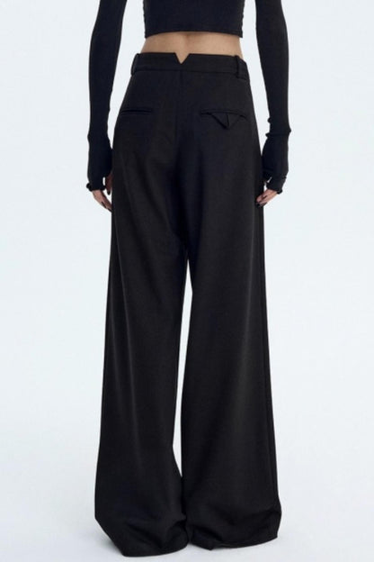 Intellectual Black Pleated Pants