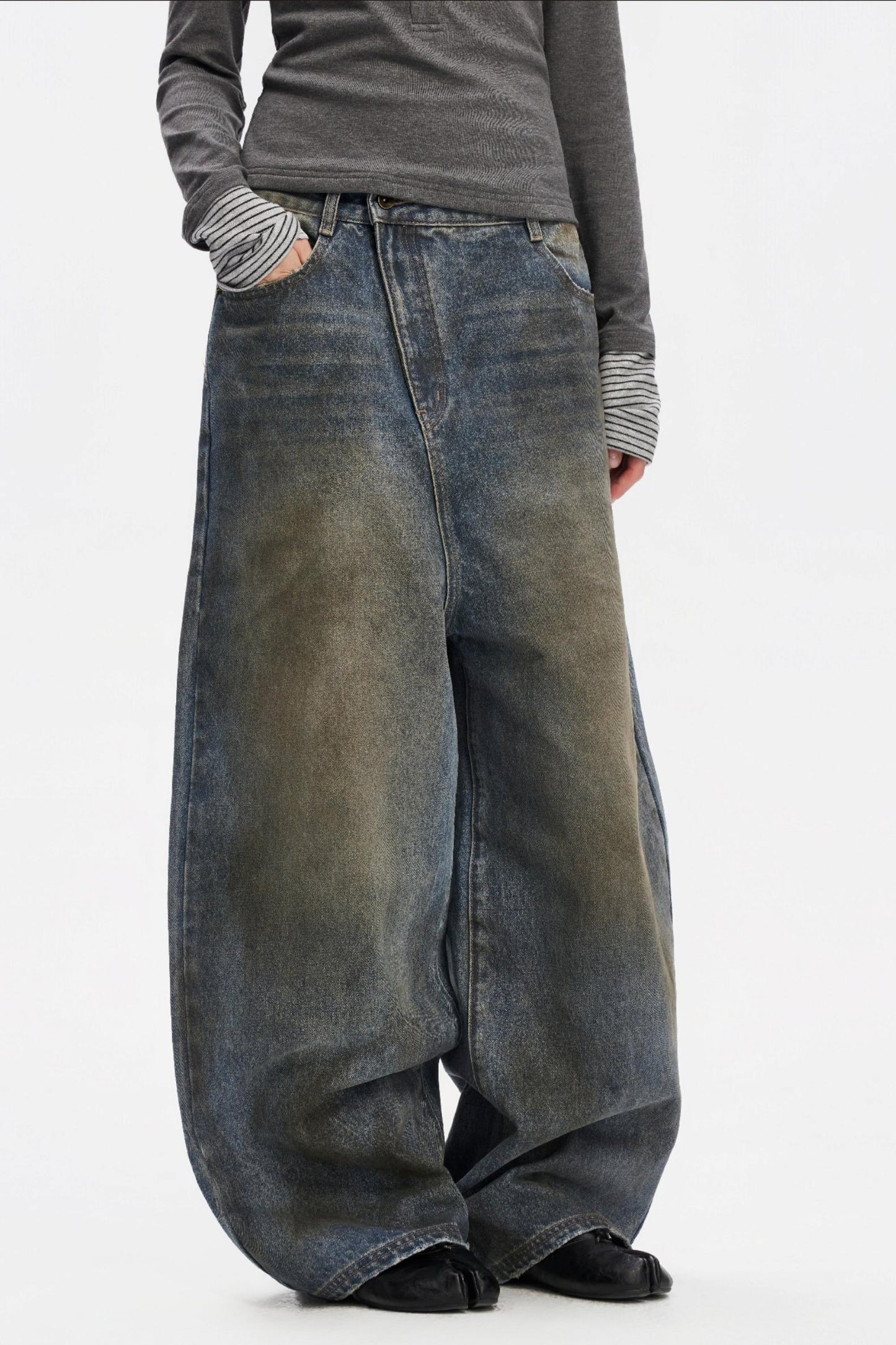 Vintage Distressed Denim Pants