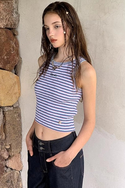 Textured Striped Knit Camisole