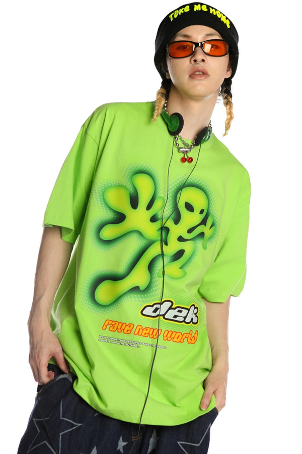 Retro Alien Streetwear Top