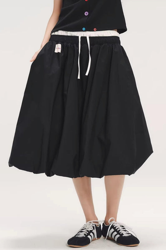 Dog Paw Embroidery Floral Skirt