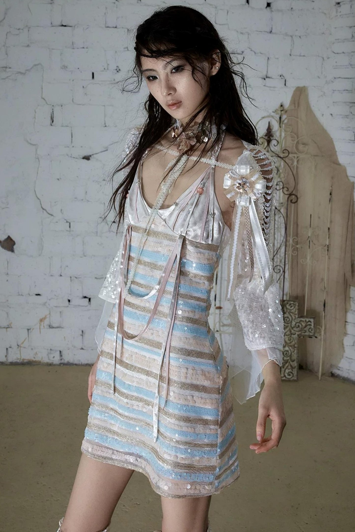 Baroque Pearl Chiffon Cover-Up