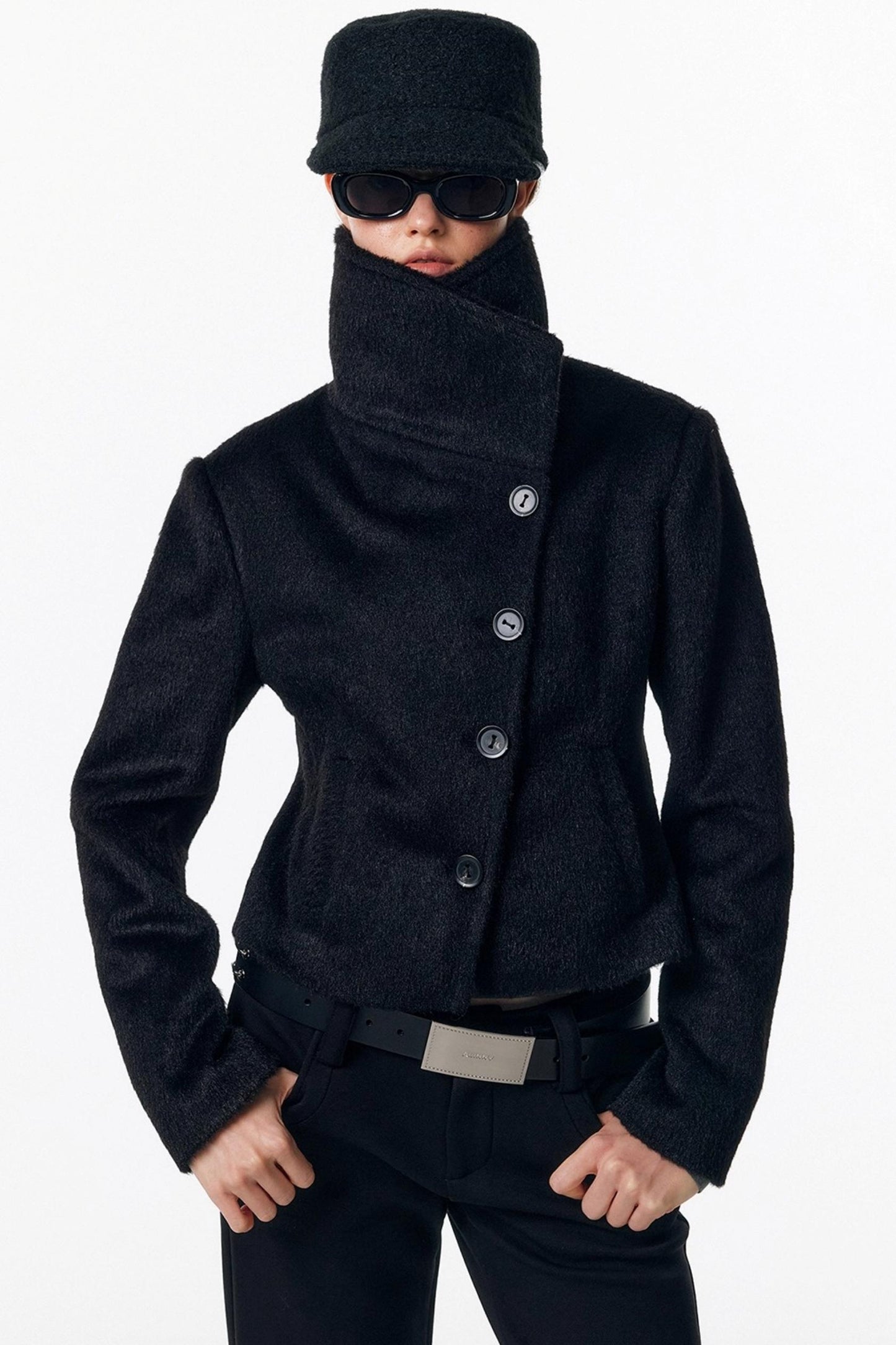 Detachable Fur Wool Coat