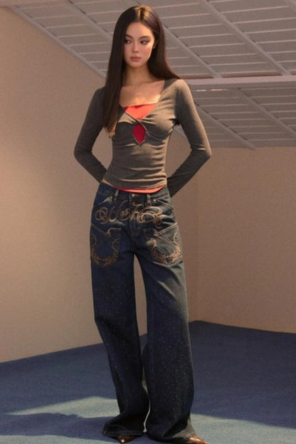 Color-Block Patchwork Base T-Shirt