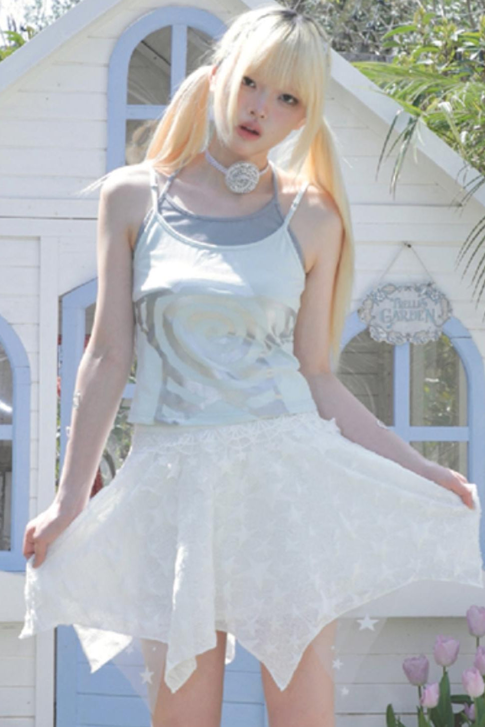 Spiral Stars Suspenders Top