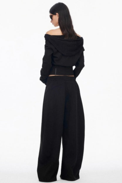 Slim One Shoulder Hoodie