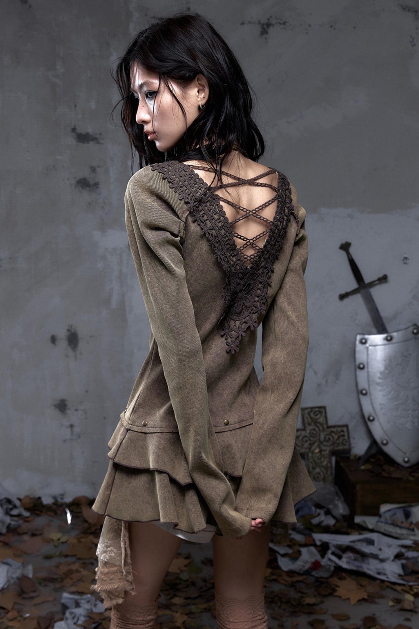 Palace Deep V-Neck Knitted Dress