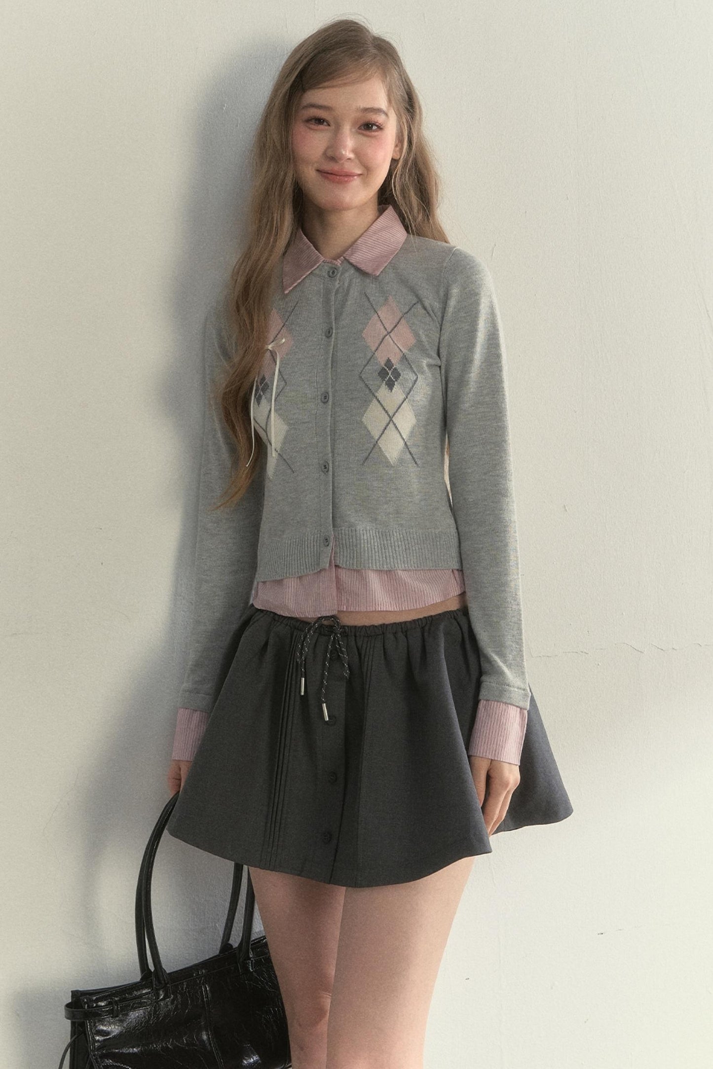 Vintage Rhombus Knit Sweater Top