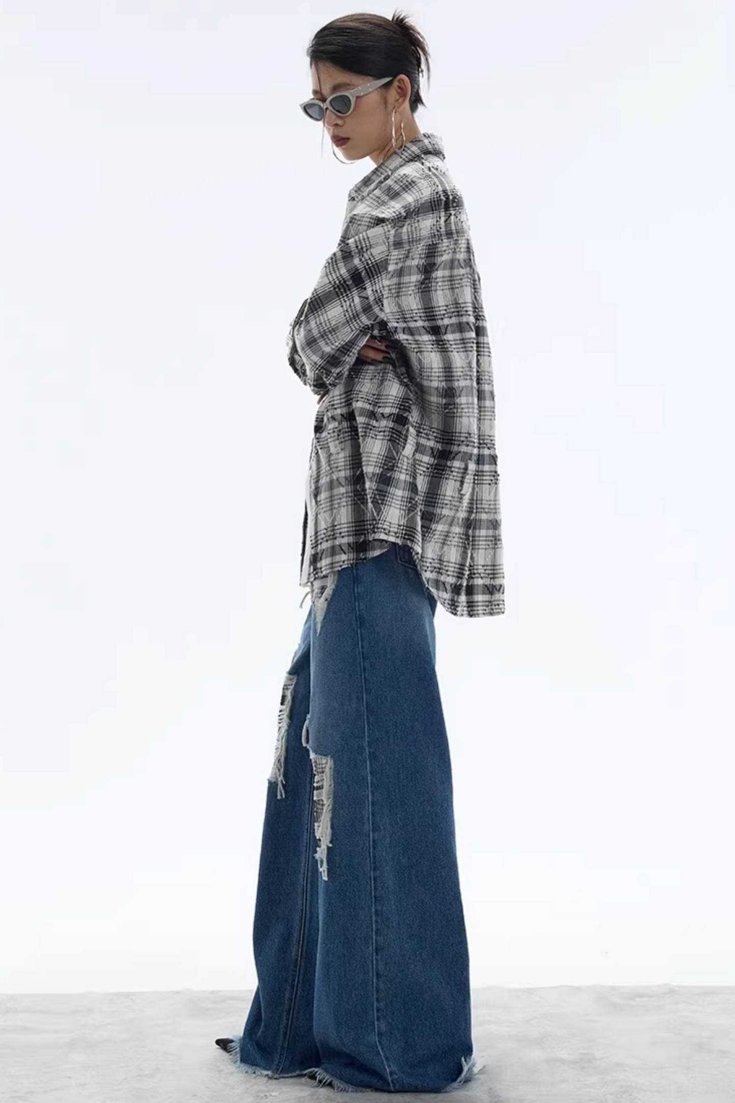 Plaid Checkered Shirt Jacket