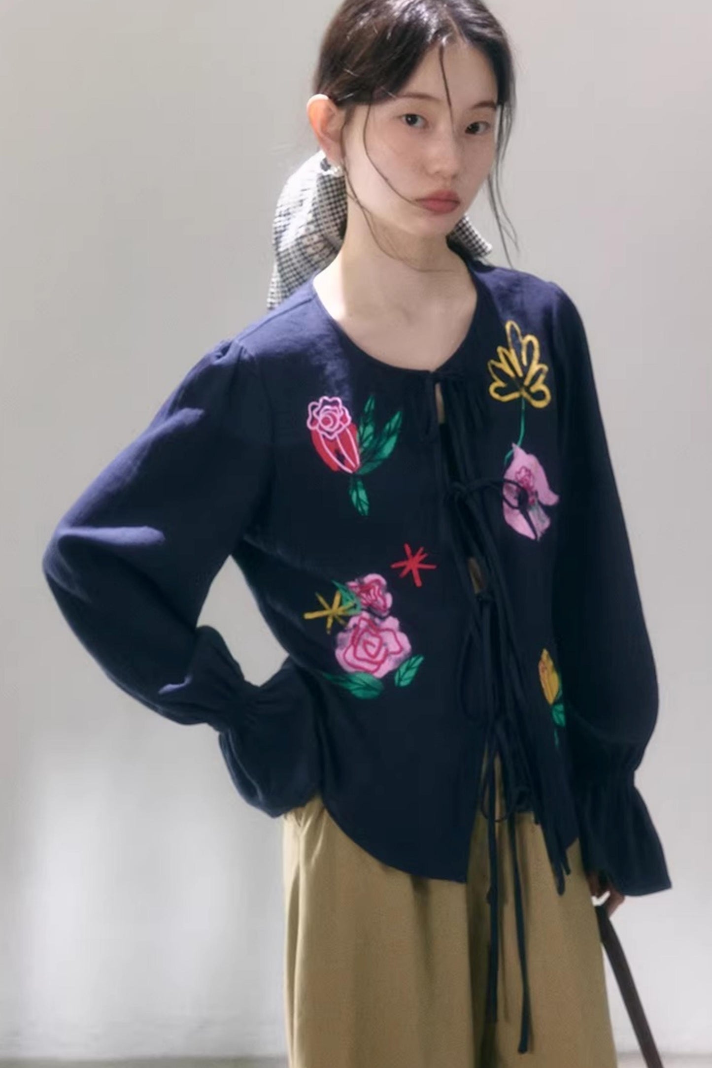 Bird and Rose Linen Blouse