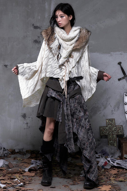 Millennium Vintage Knit Cape Jacket