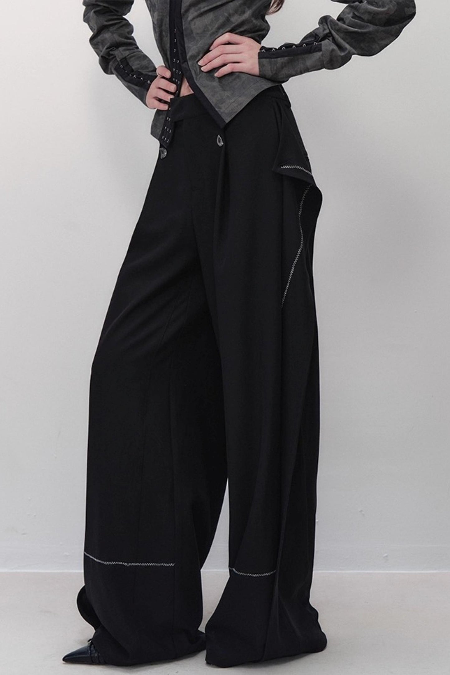 Black Wide-leg Pants