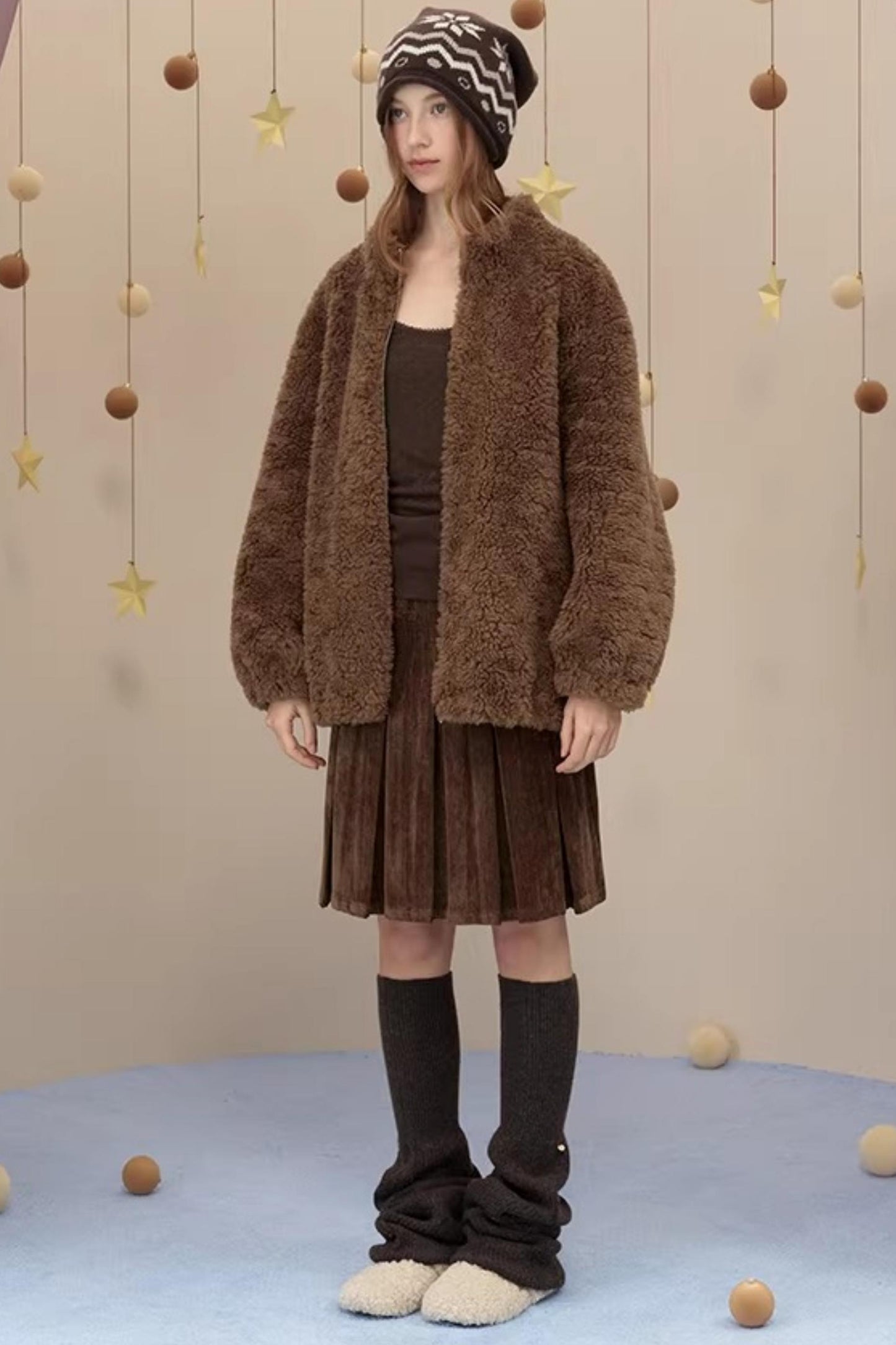 Wool Blend Button Sock Cover