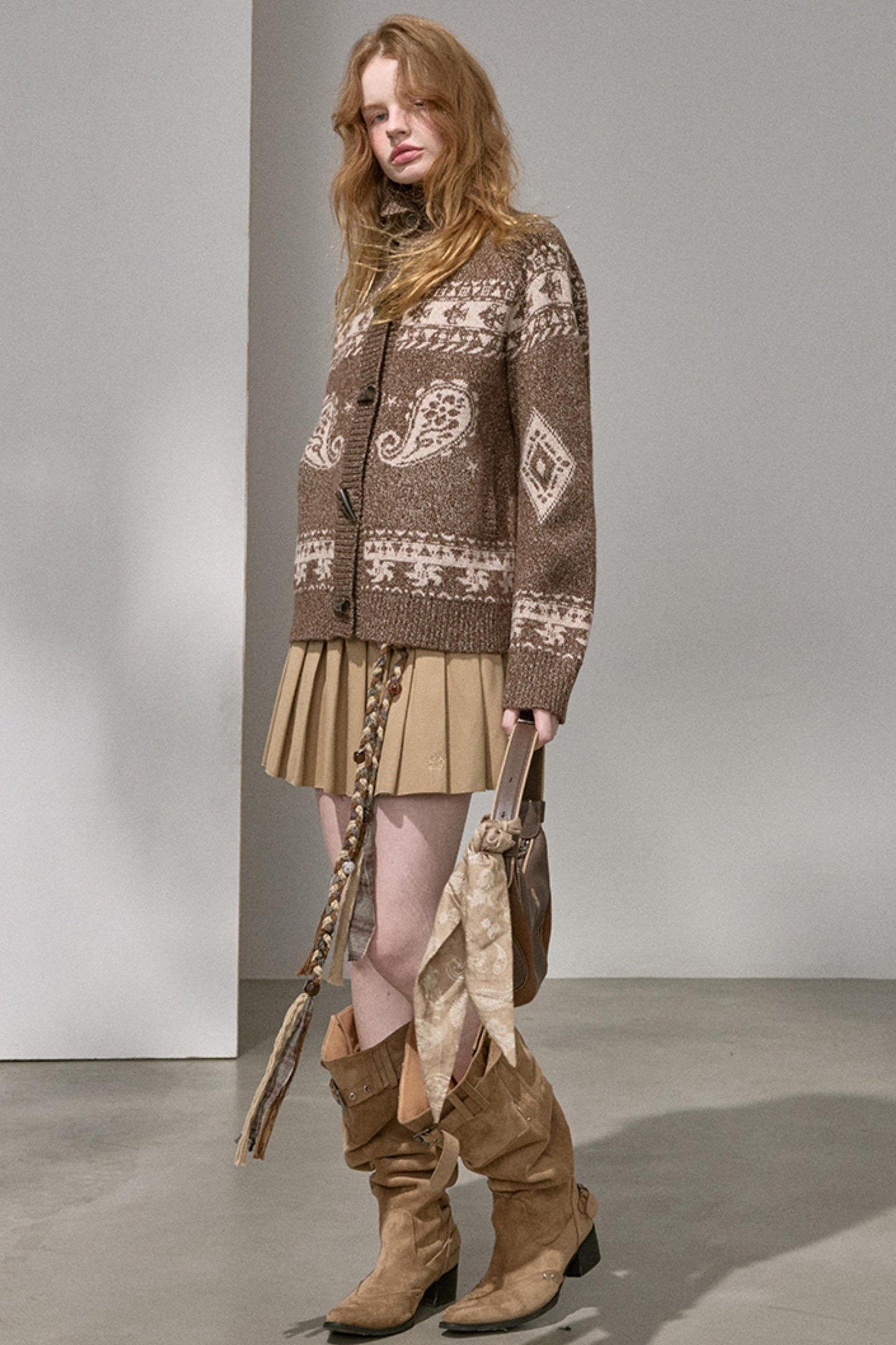 Cashew Island Floral Yarn Jacket