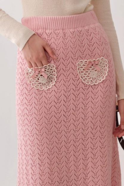 Lacemade Knit Sweater Skirt Set