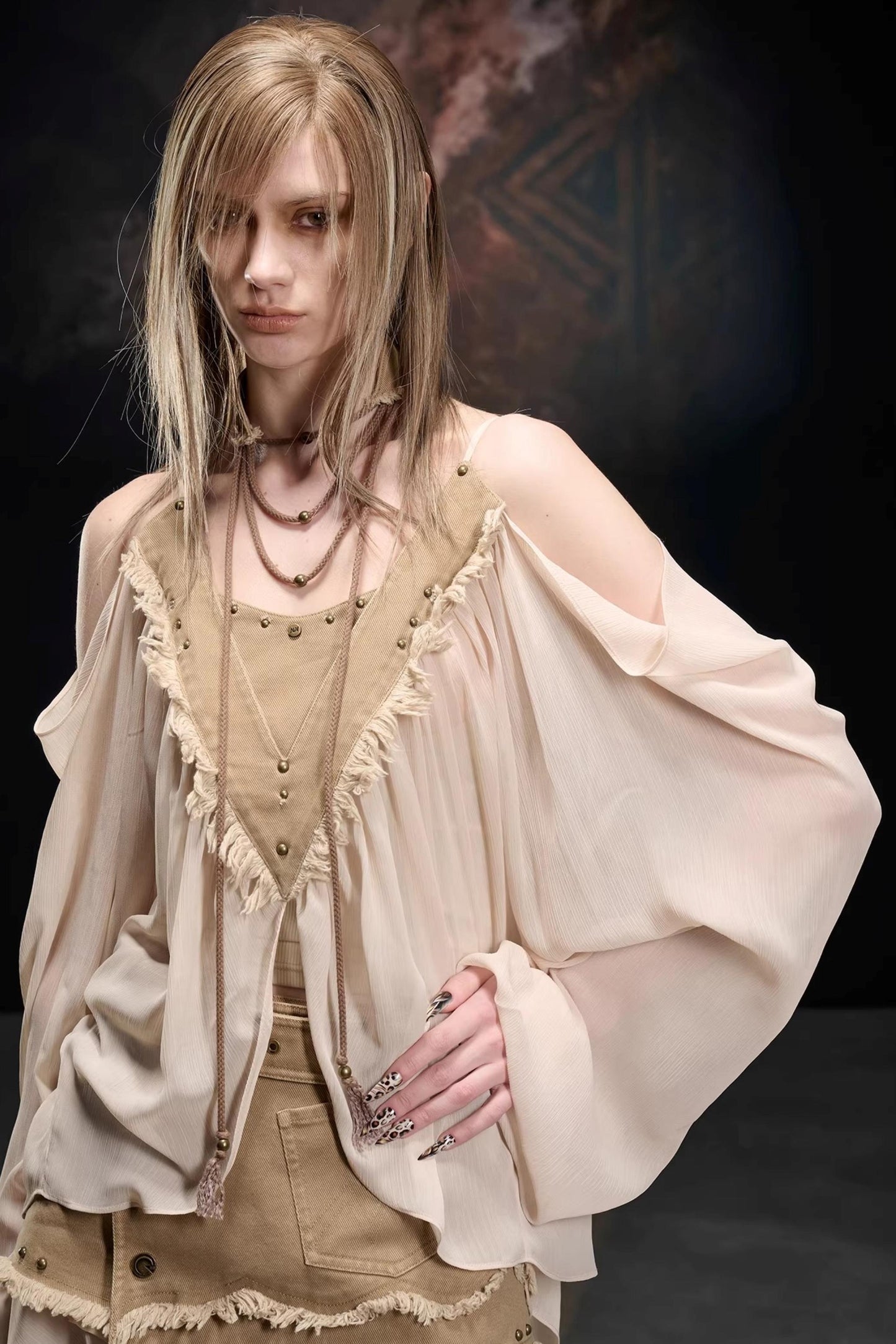 Wilderness Breeze Chiffon Blouse Set