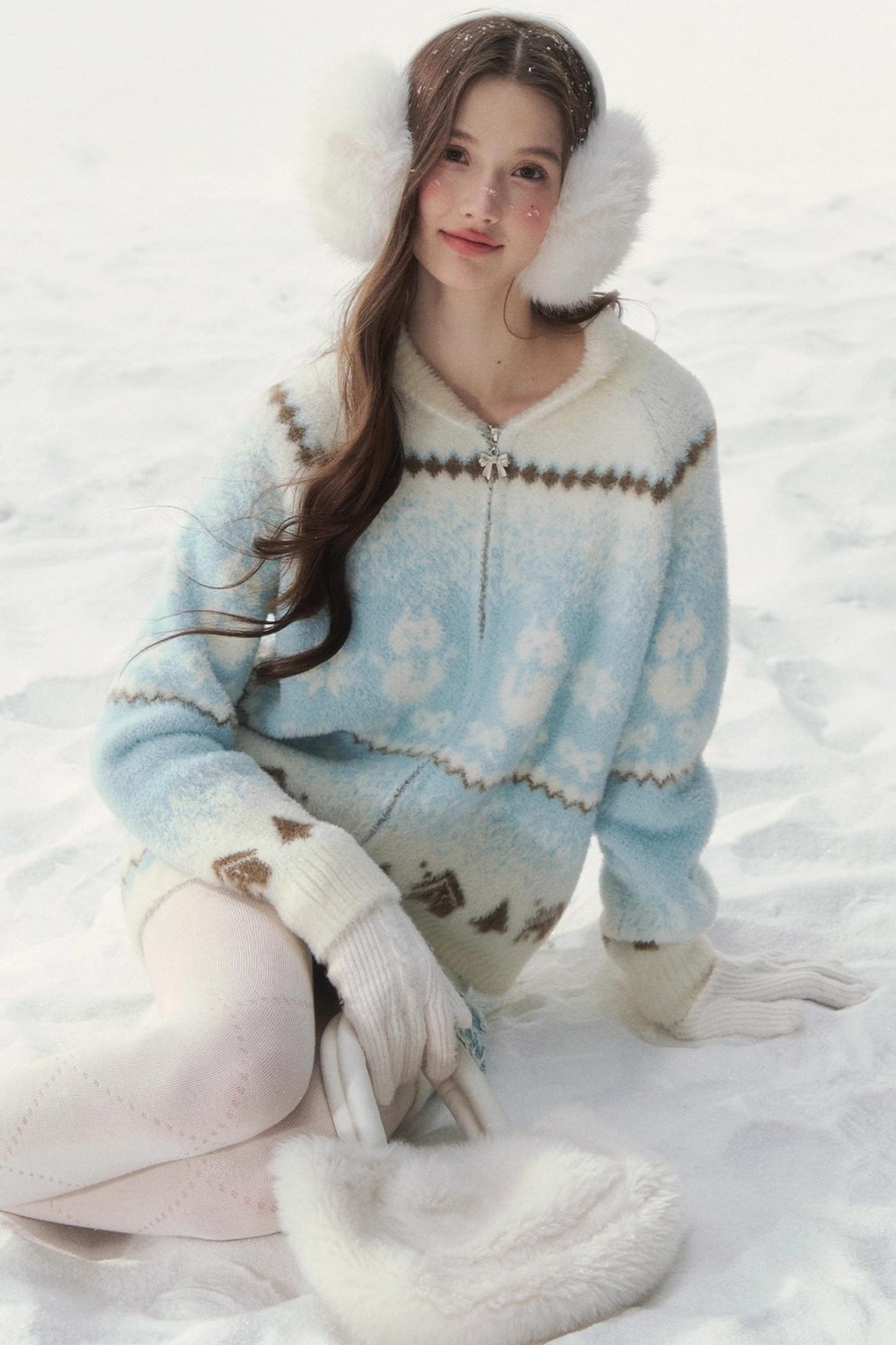 First Snow Nerzjacke und Rock Set