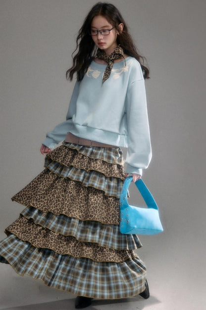 Tulip Embroidery Cloud Sweater