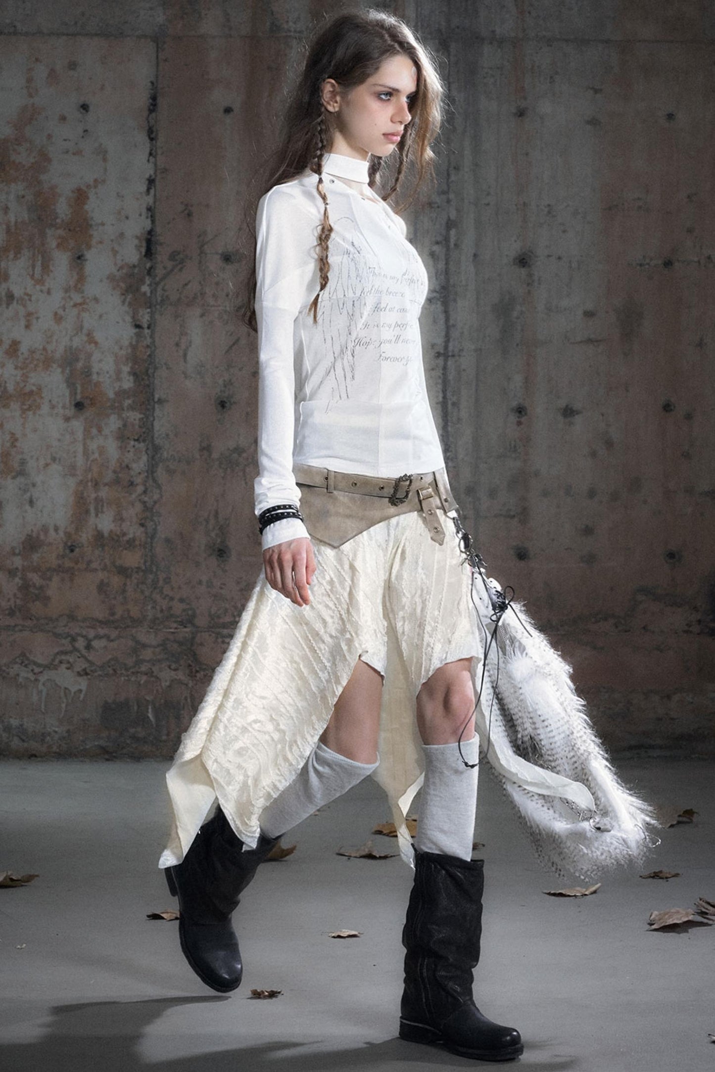 Swing Collar Long Sleeve Shirt