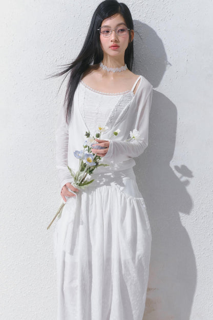 Dreamy White Lei Pod Skirt