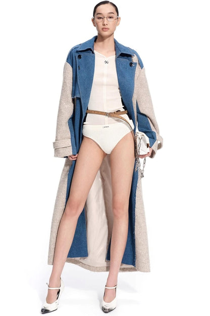 Cashmere V-Neck Contrast Cardigan