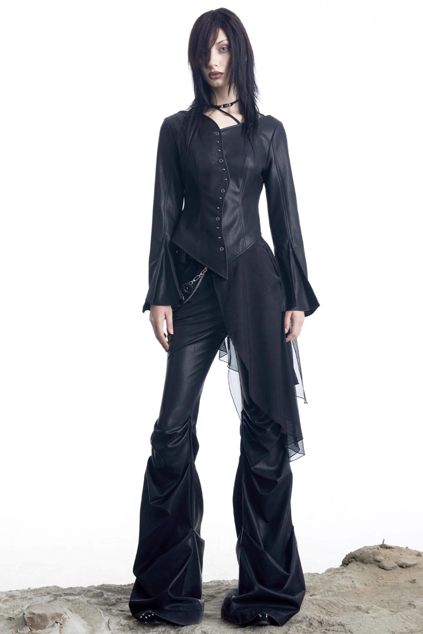 Urban Leather Flared Shirt