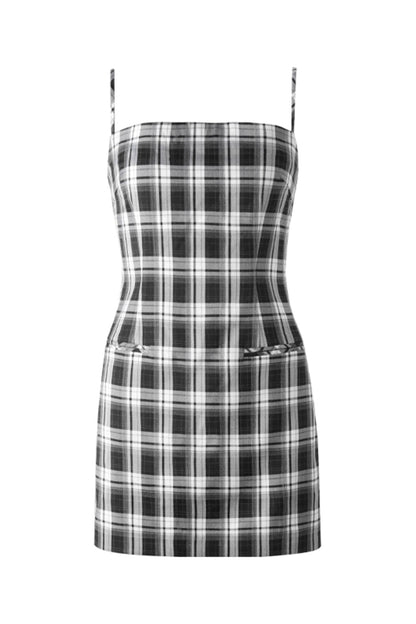 Monochrome Halter Dress