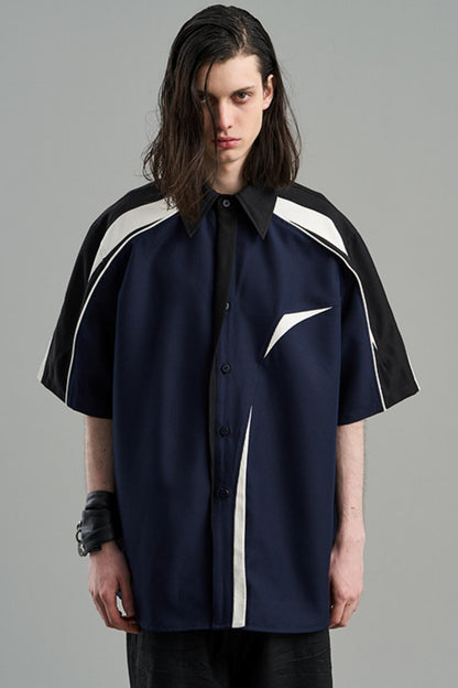 Asymmetric Color Shirt